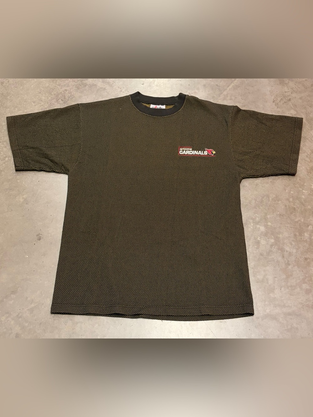 Majestic Vintage Arizona Cardinals Heathered Embroidered Short-Sleeve Shirt - Picture 1 of 5